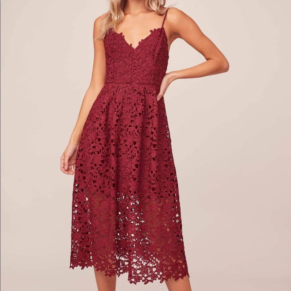 ASTR the Label lace midi dress